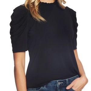 puff sleeve crepe top
